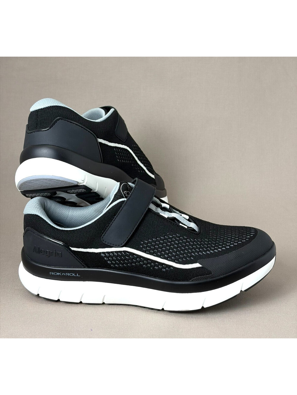Alegria Breez Black Mesh Strap Walking Shoes EU 42 US 12 Slip Resistant BRZ 7490